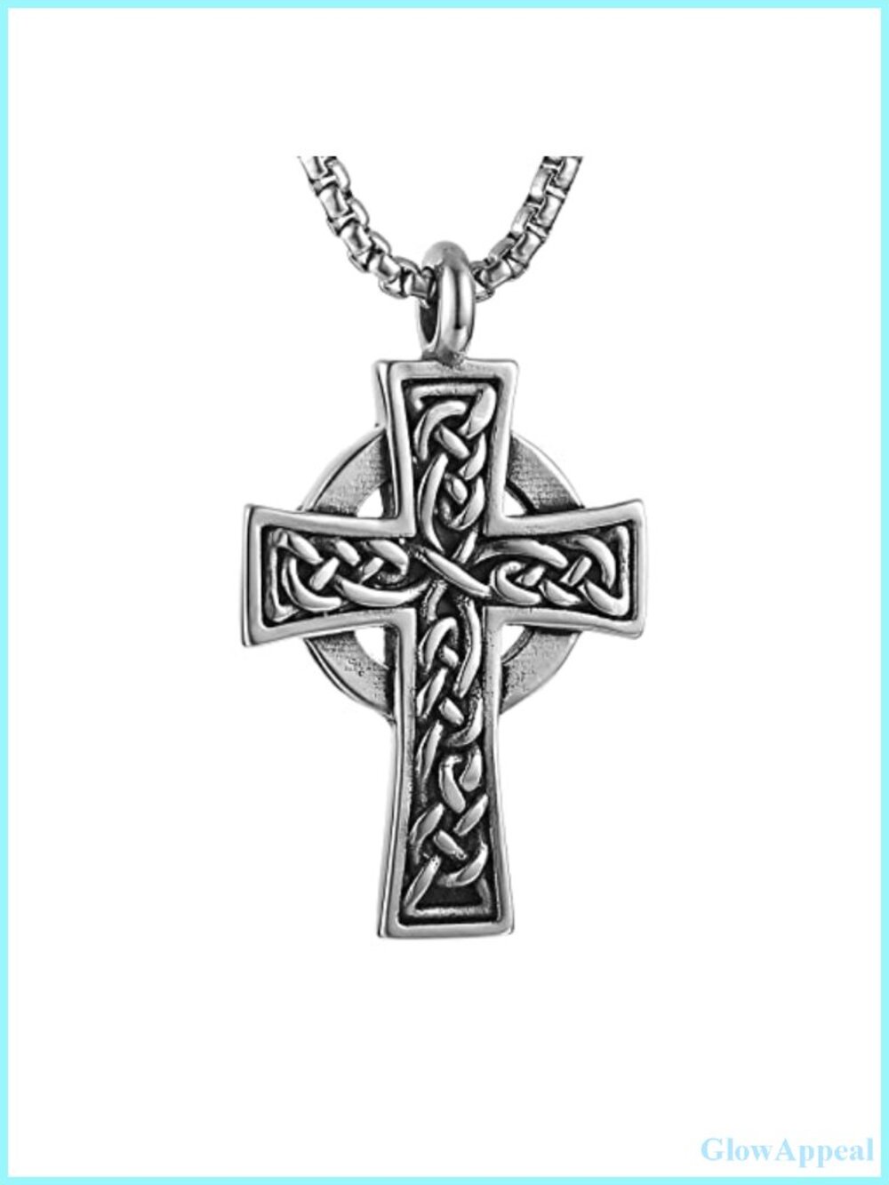 Stainless Steel Celtic Cross Necklace, Waterproof Faith Jewelry